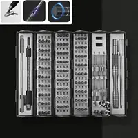 128 in 1 Precision Screwdriver Set Magnetic Phillips Torx Screw Driver Bits Portable Electronic Repair Tool Set Roll-up Case