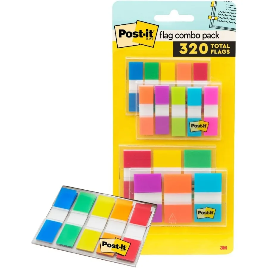 Assorted Colors Flags Combo Pack with Dispensers