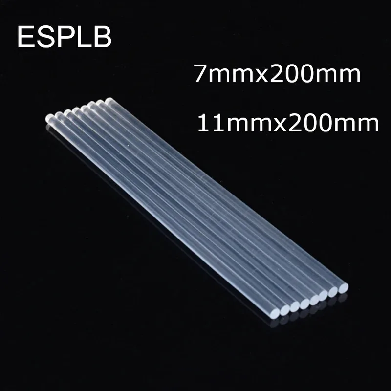 10 шт./набір 7 мм/11 мм x 200 мм прозора клейова паличка Ремісничий інструмент для ручного ремонту Термоплавкі клейові палички для пістолета DIY Art Alloy