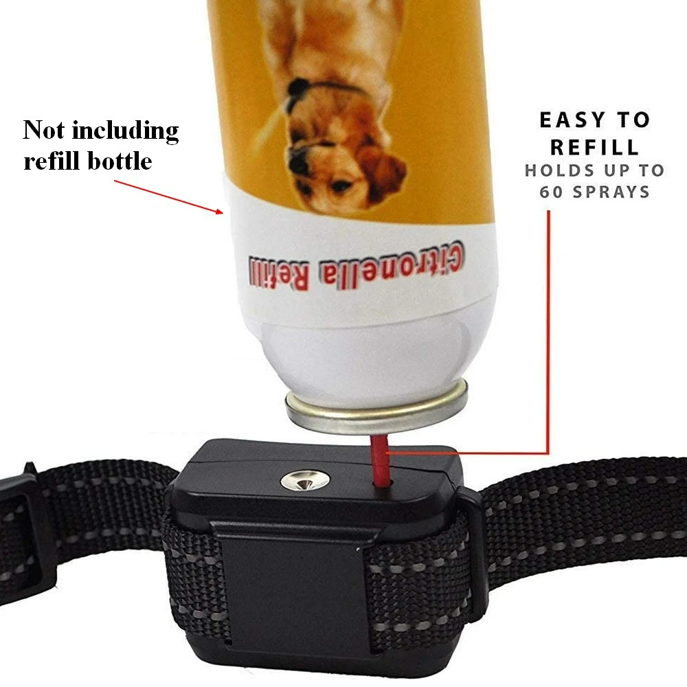 Citronella Bark Collar Pet Dog Spray Training Collar Rechargeable Waterproof Anti Bark No Shock Humane Stop Training
