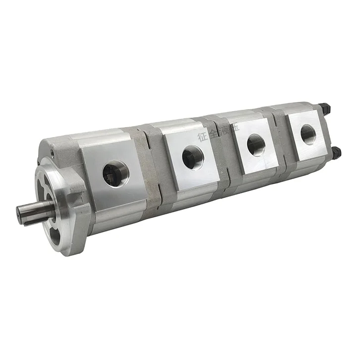 

Zhengquan HGP-3333A-F8/8/8/8R 4 stage hydraulic gear oil pump high pressure pump quality multi-stage forklift GEAR PUMP for sale