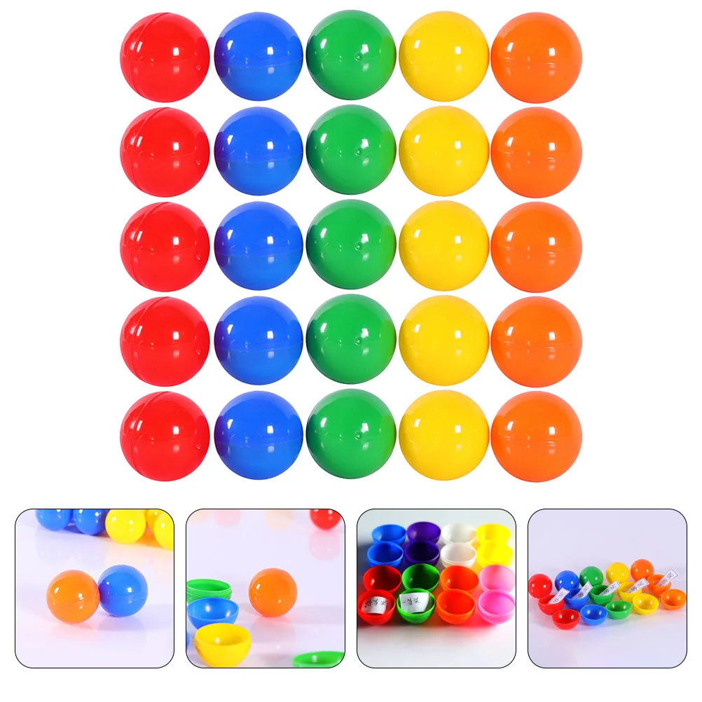 50 Pcs Lottery Ball Bingo Balls with Cage Colored Game Raffle Drawing Calling Pingpong