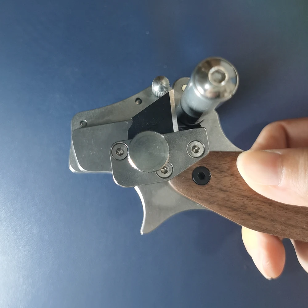 Nattools 수동 가죽 스트립 커터 롤러 유형 10-60MM 미터법 인치 이중 스케일이있는 조정 가능한 Leathercraft 벨트 절단 도구