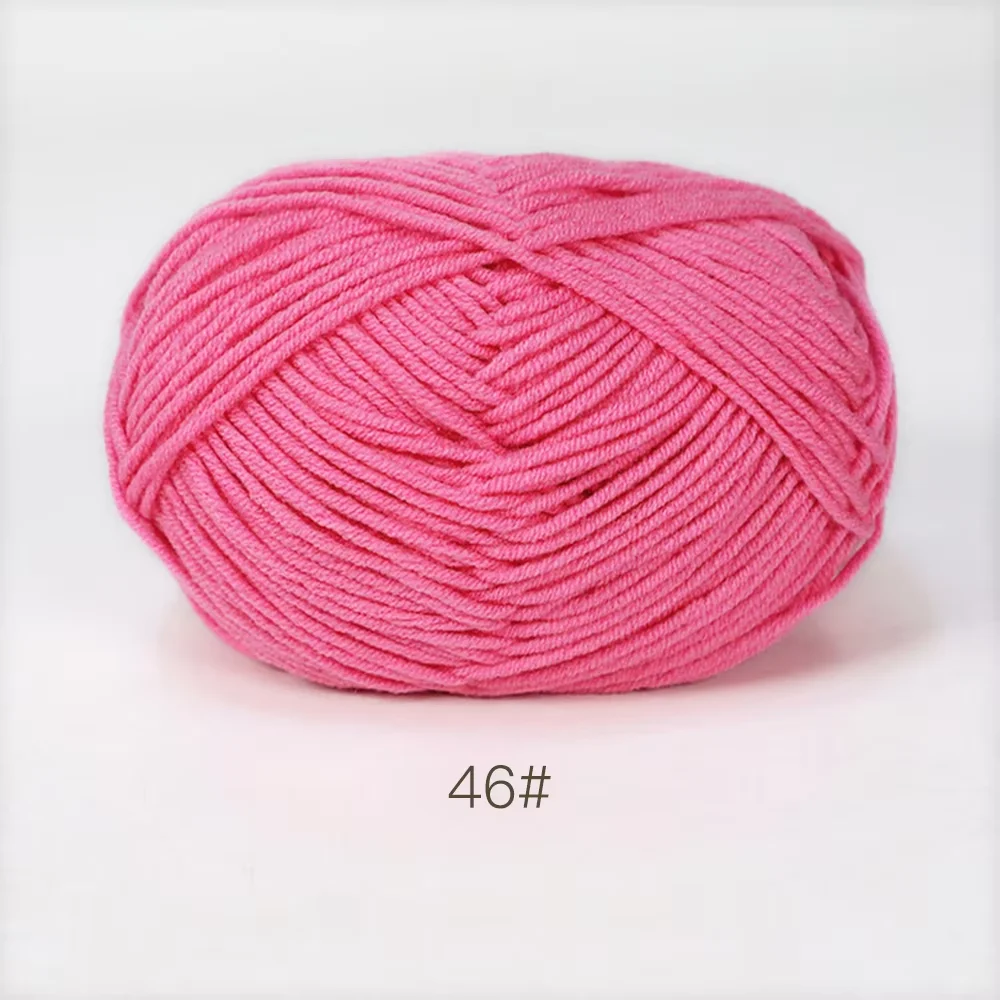 Luxurious Soft Milk Cotton Yarn Pack for Knitting and Crochet Projects - 5PCS, Total 250g