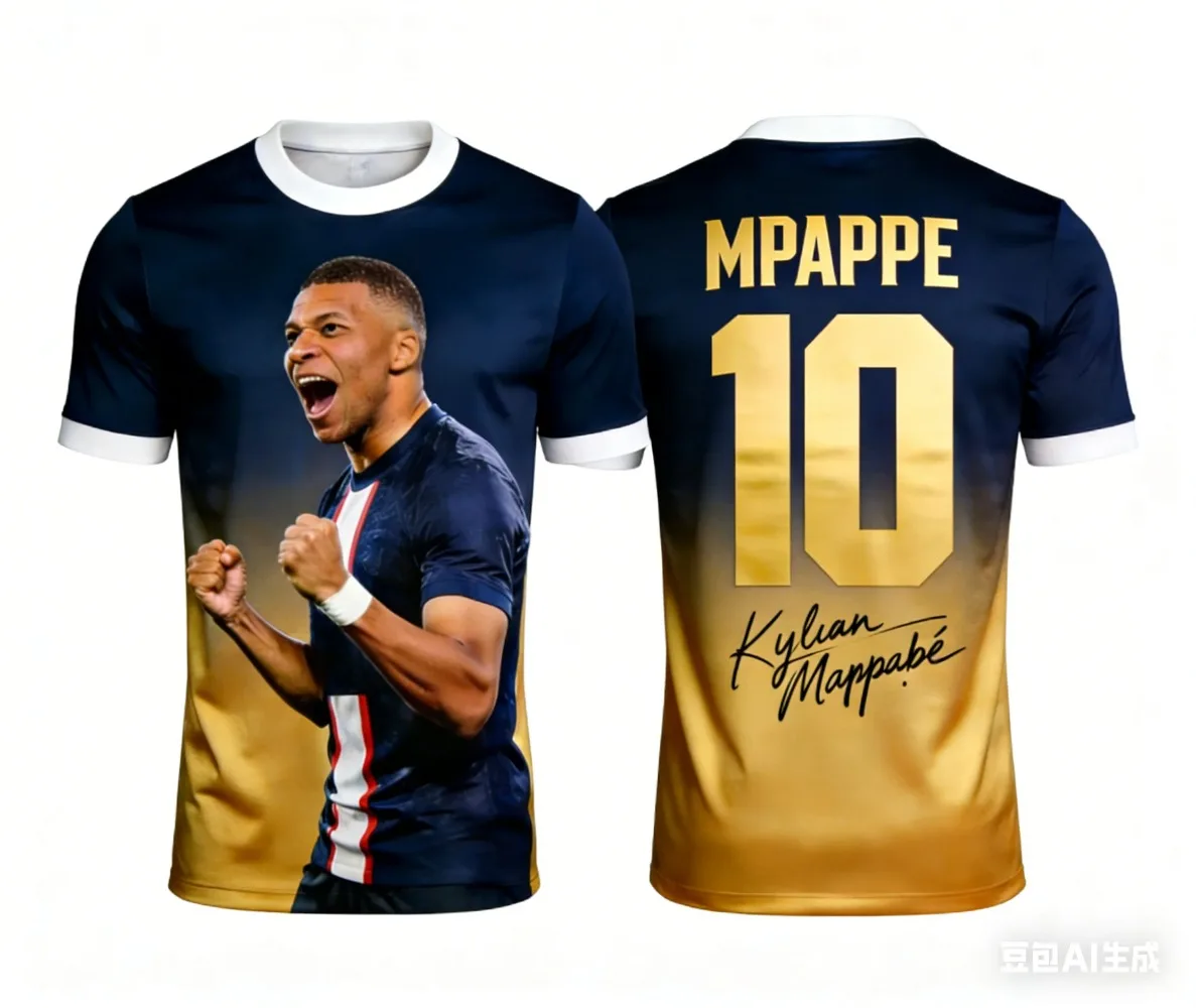 Sommermode Neues Produkt - Mbappé 3D-Druck Kinder-Familien-Outfit Fußballtrikot T-Shirt Geeignet für Outdoor-Aktivitäten