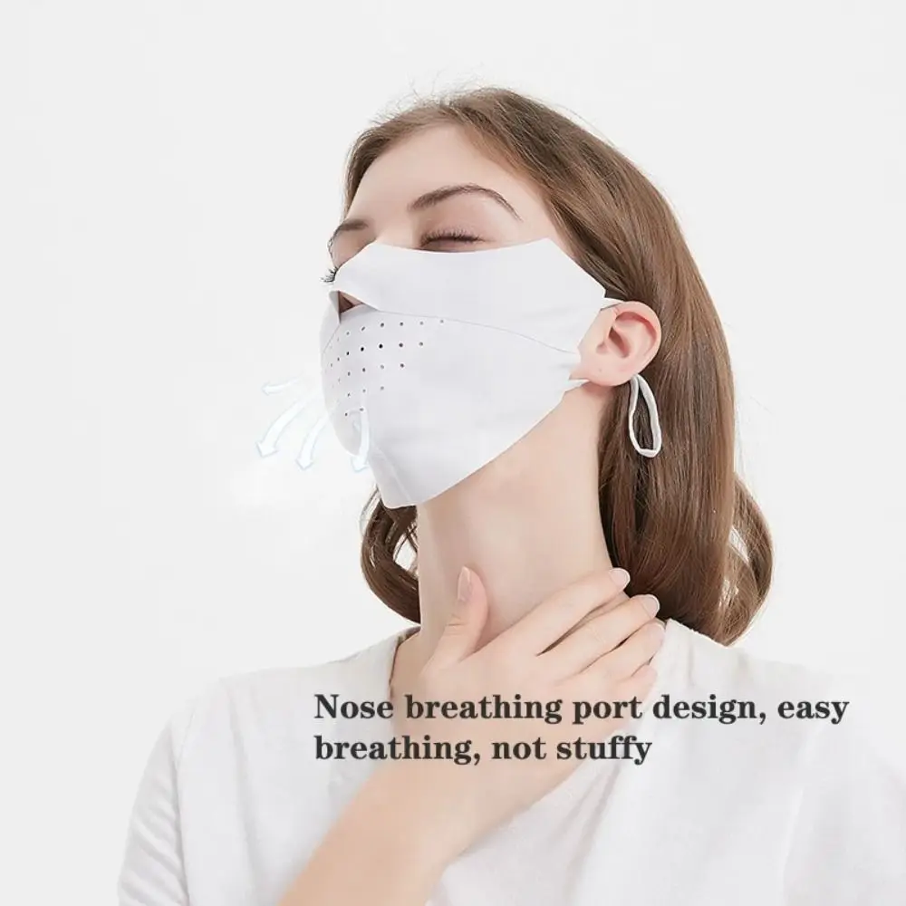 Face Mask Ice Silk Face Mask Uv Sun Protection Summer Adjustable Breathable Men Women Outdoor Running Cycling Sports Mask
