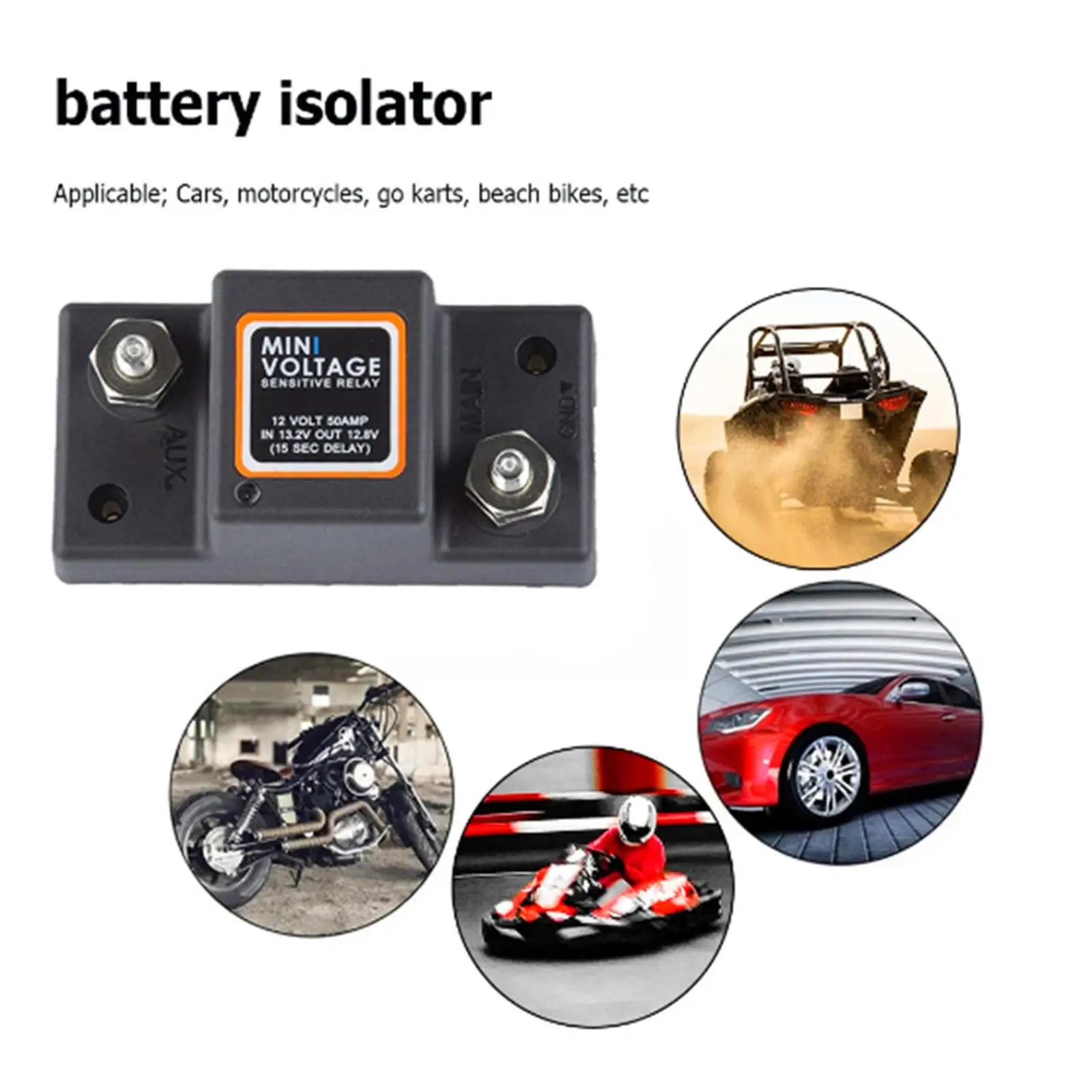 

Dual Battery Mini Isolator, Dual Battery Controller Isolator, Car Parts ,Car Accessories, Dual Battery Isolator Protection