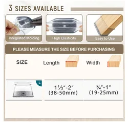 16 - Pack Silicone Chair Leg Floor Protectors - 24 pcs (L ( Fit 38 - 50mm ))