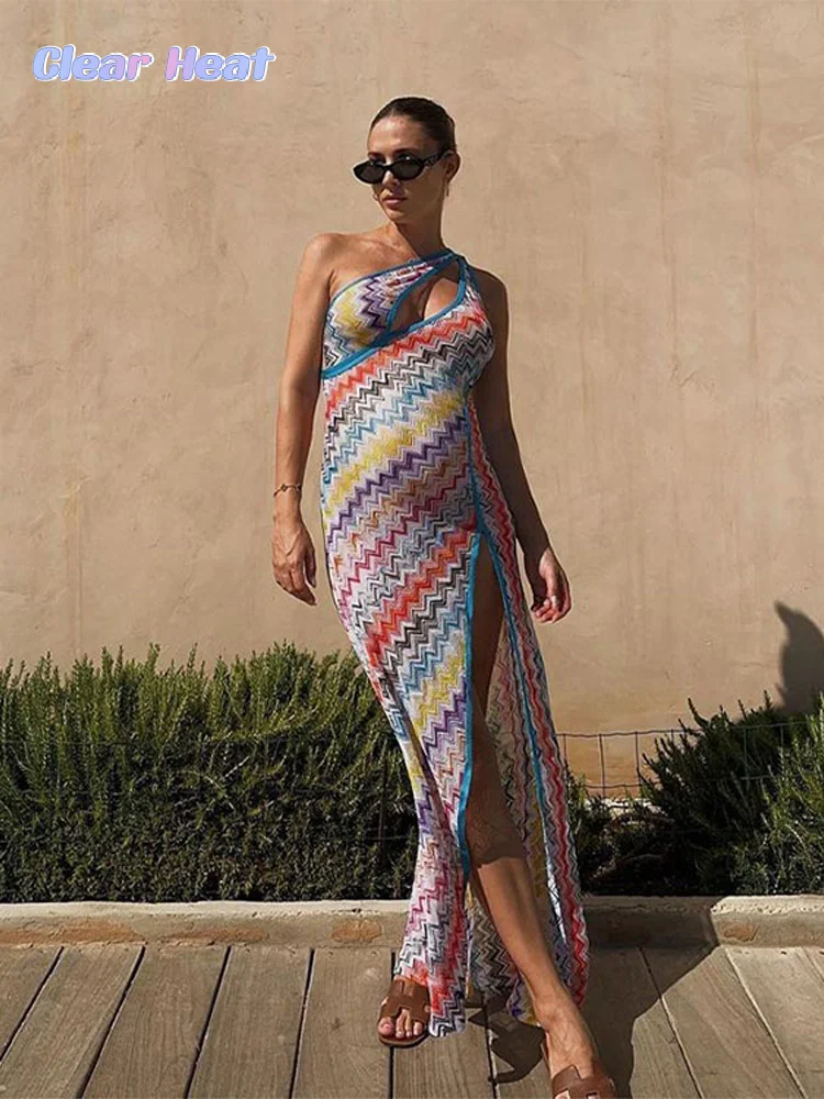 

Женское модное сексуальное лоскутное платье с разрезом, шикарное Открытое платье без рукавов с открытой спиной, женское пляжное платье для отпуска, 2024