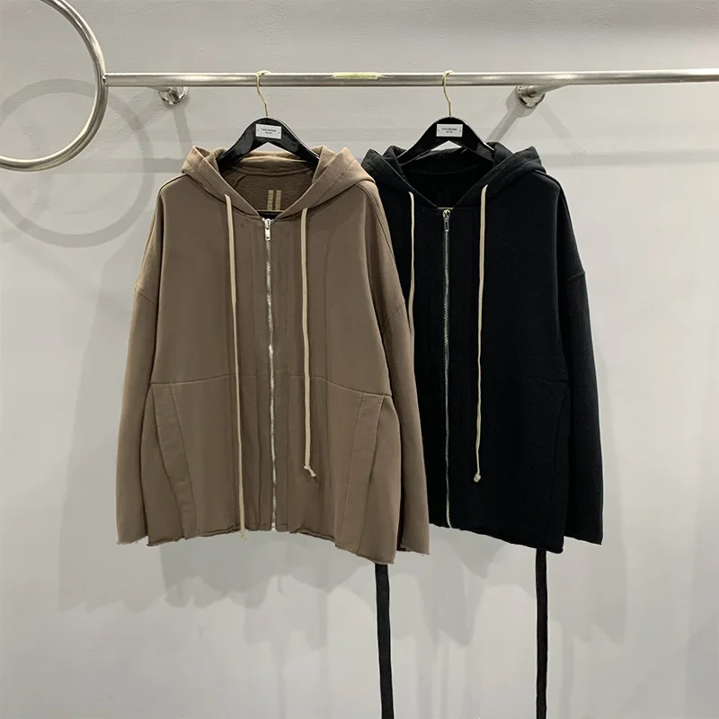 

2024 Spring and Autumn Loose Casual Hooded Loose Large Dark Hoodie Coat sweatshirt Korean Fashion Streetwear