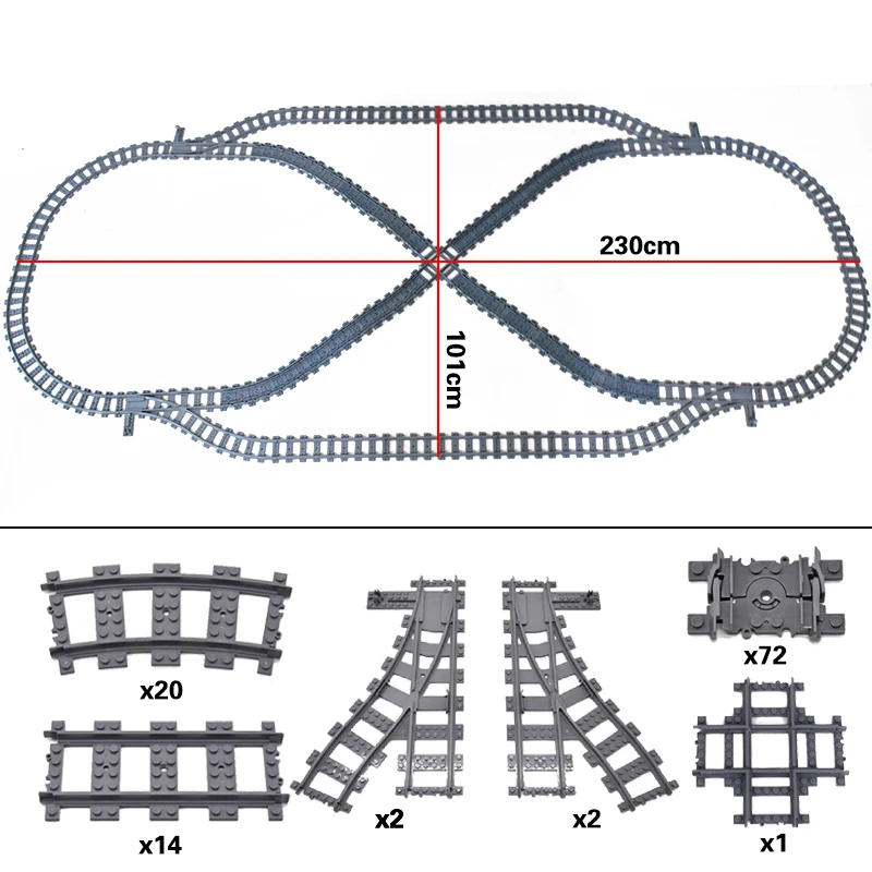 High-Tech Creative City Train Station Building Blocks Toy Set