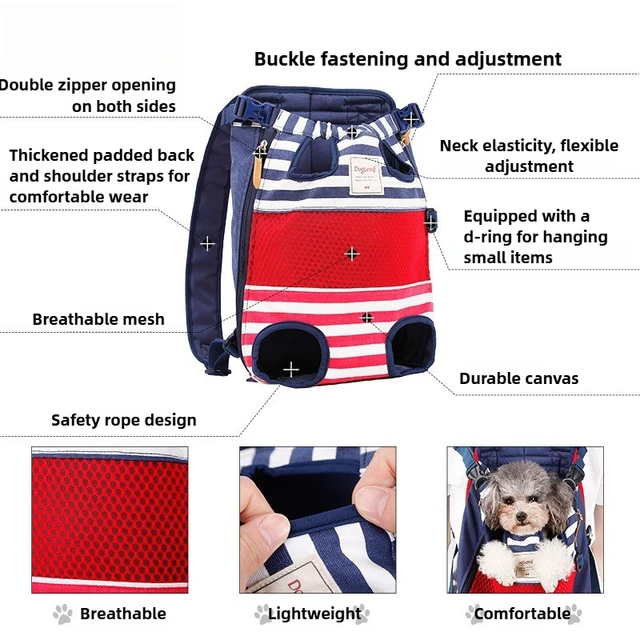 Pet Dog Backpack Cat Carrier Travel Carrier Front Chest Large Portable Bags for Pet Outdoor Transportion Pet Bag Backpack Supply 2