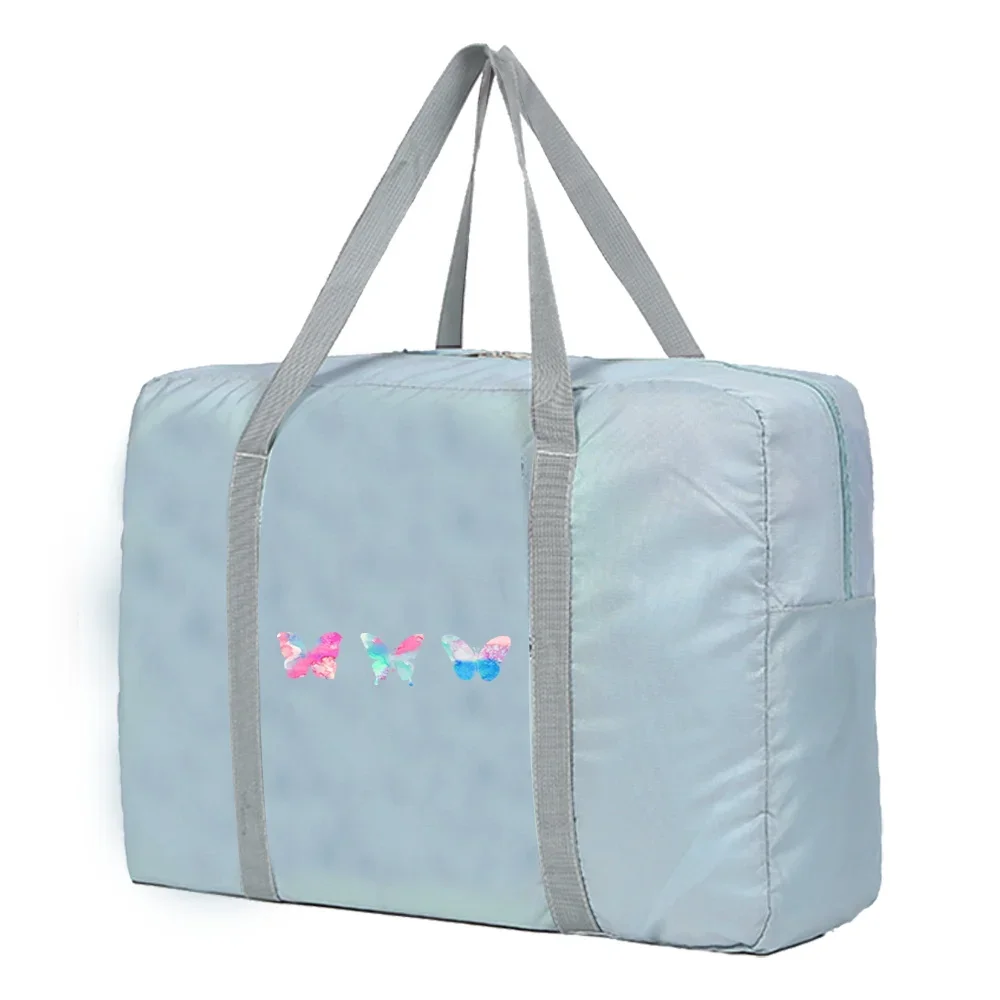 Butterfly Folding Large Capacity Travel Bag Hand Luggage Tote for Lady Women Weekend Organizer Clothes Storage Nylon Travel Bags