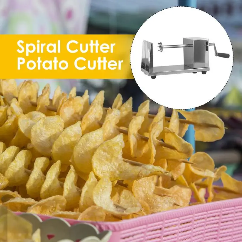 Potato Spiral Cutter Manual Twisted Vegetable Slicer Spiral Vegetable Cutter Stainless Steel Twisted Potato Slicer For home