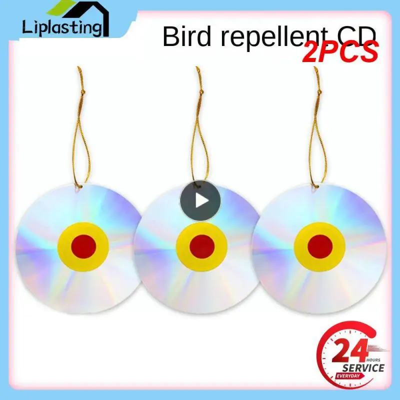 

2PCS Bird Scarer Double-sided Laser Bird Repelling Reflective Patch Useful Bird Repellent Garden Supplies Bird Repellent Tool