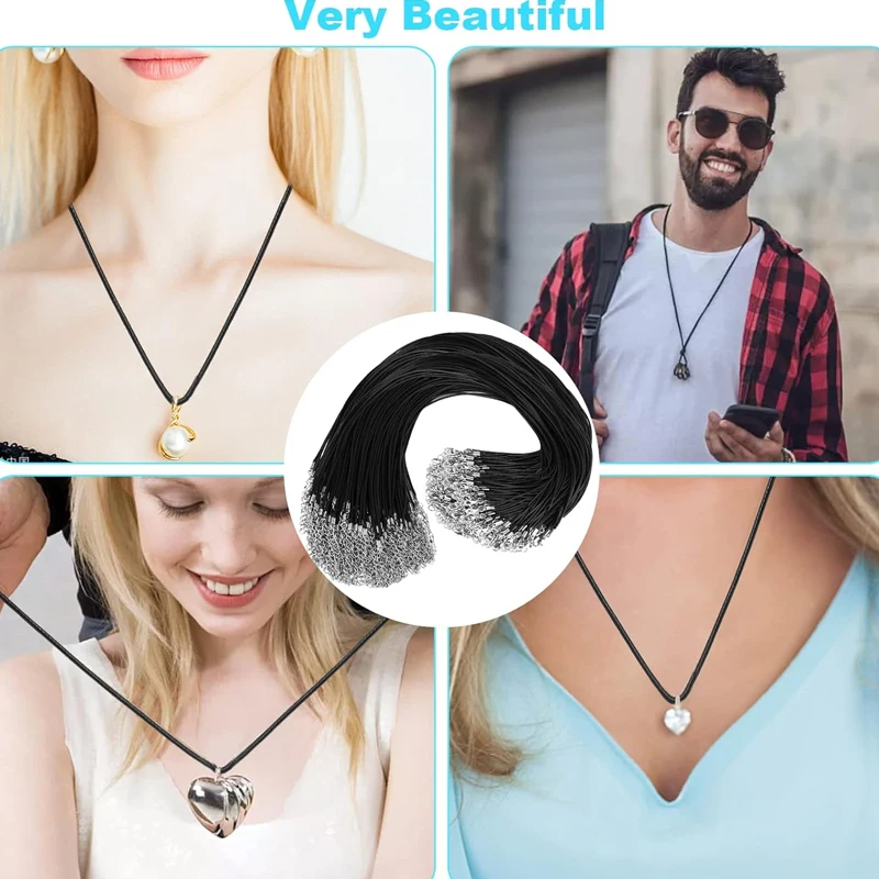 Collar unisex de cuerda trenzada de cuero genuino marrón negro para mujeres, adolescentes, hombres, plata esterlina 925 de 14, 16, 18, 20, 24 pulgadas de longitud, 14, Cuero Metal, No es