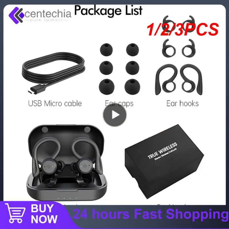 

1/2/3PCS Hours Play time Swimming Waterproof Earphone Dual Wear Style Sport Wireless Headset TWS Ipx7 Earbuds Stereo