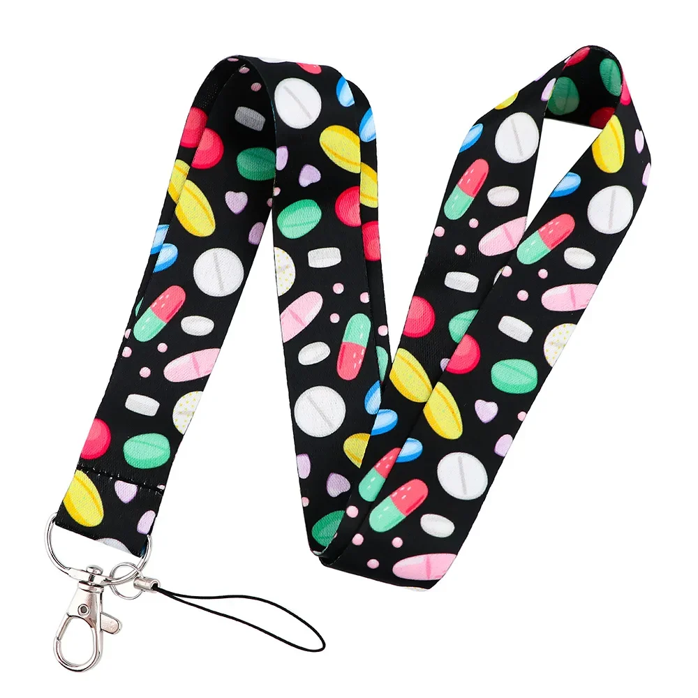 Nurse Lanyard Key chain Doctors ID Card Cover Pass Mobile Phone Badge Holder Key Ring Neck Straps Medical Accessories badge holder badge holder keychain hanging neck strap 1pc