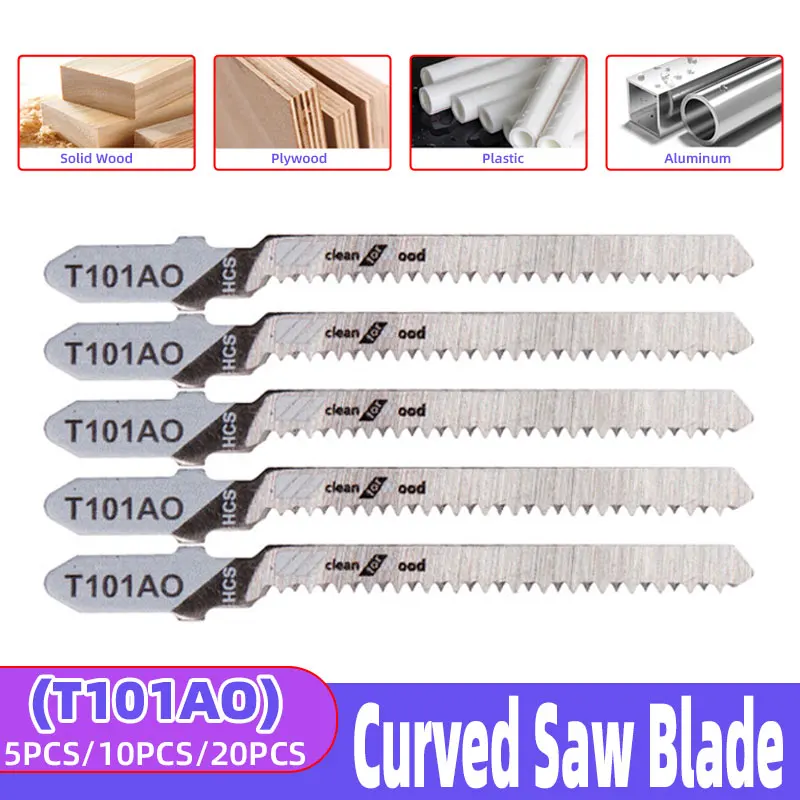 5/10/20PCS T101AO Jigsaw Blades Set Fast Down Cut Worktop Wood Cutting T Shank Jig Saw Blade DIY Power Tool Accessories