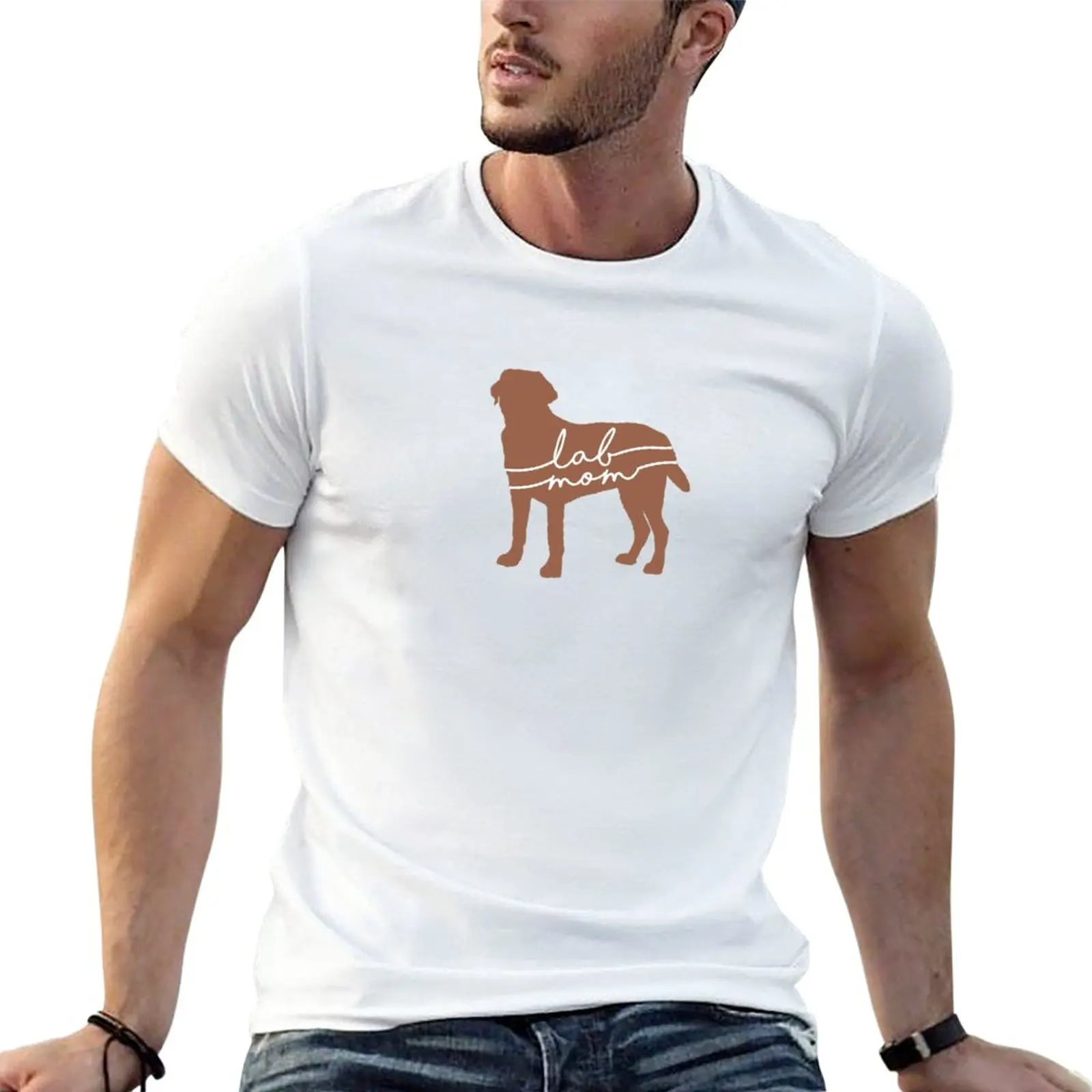 

New Chocolate Lab Mom T-Shirt boys t shirts customized t shirts Aesthetic clothing clothes for men