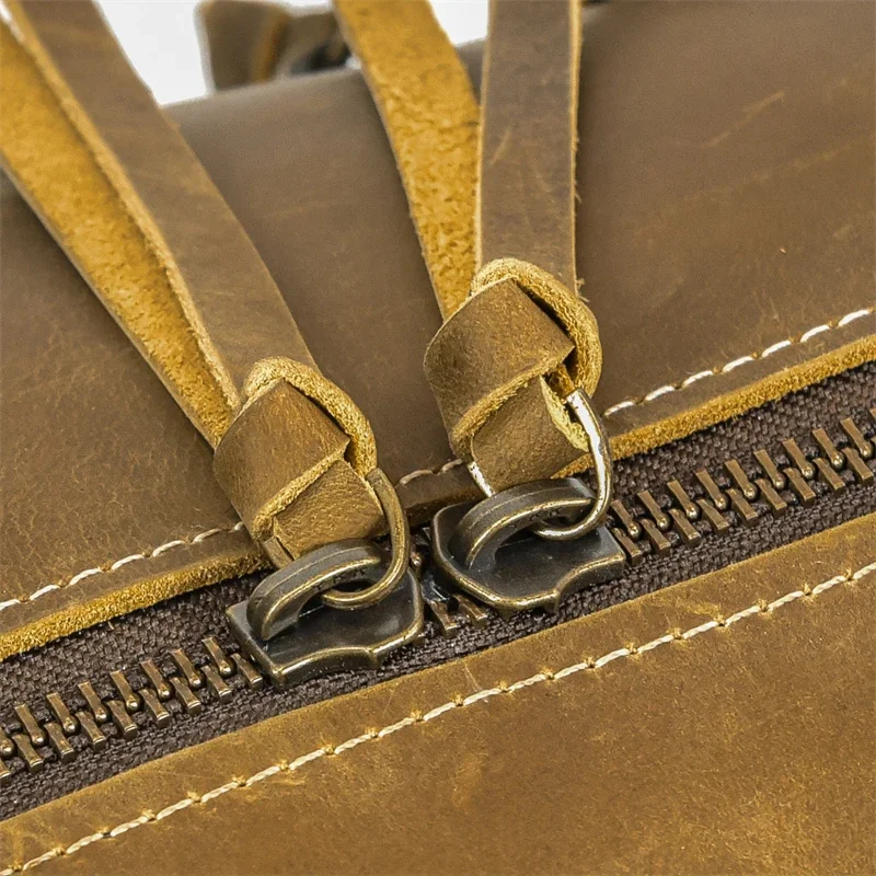 Brown Leather Duffle Bag For Men
