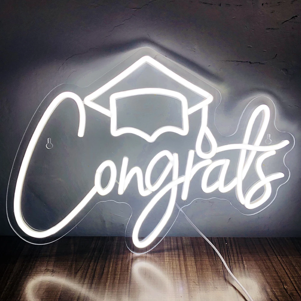 

Congrats Grad Neon Sign for Backdrop Graduation Party Wall Decor Congratulations Neon Sign Celebration Grad Neon Wall Sign Gifts