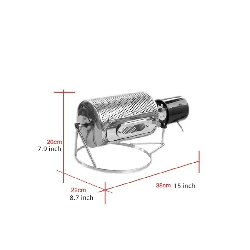 Home Stainless Steel Small Coffee Bean Roaster Baking Bean Machine Electric Dry Fruit Stir-Fry Machine Stir-Fry