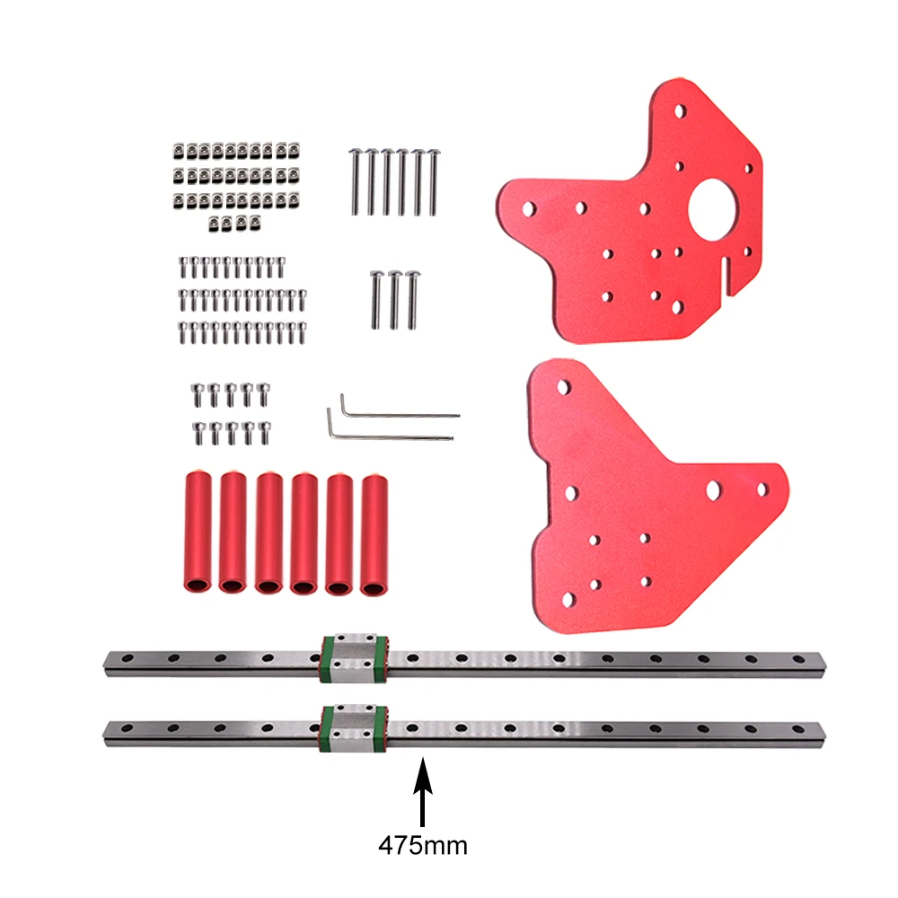 Guia de Trilho Linear Kit de Atualização com Suporte de Placa de Fixação Ender Duplo Eixo z Mgn12c Ender 3pro Ender 3v2 Cr10 Impressora 3d - Imagem 6