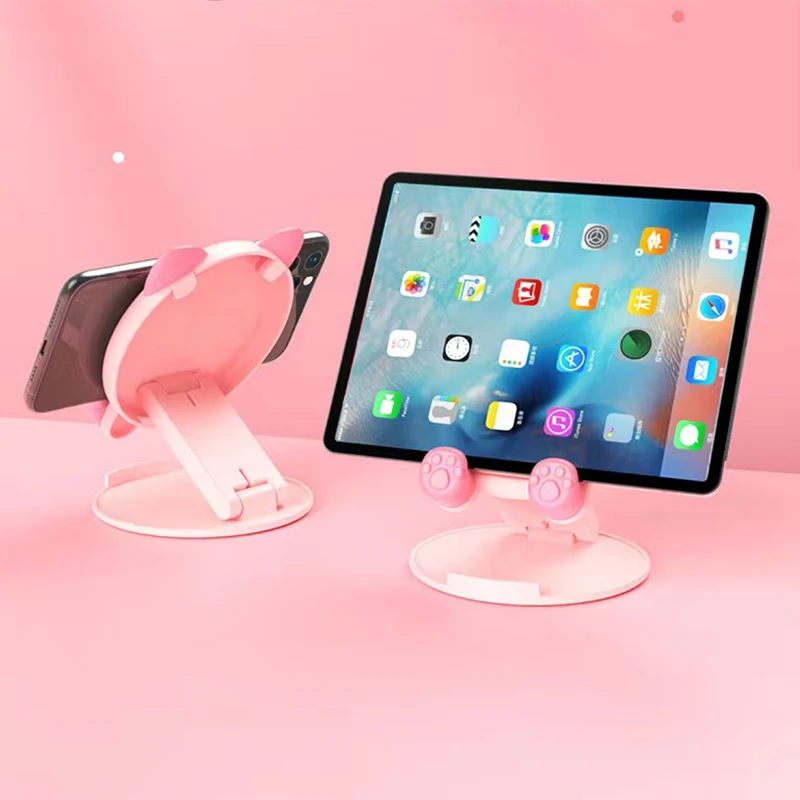 Support Smartphone Tête De Chat Mignon - Résine Antidérapante - Déco Bureau - Cadeau Original
