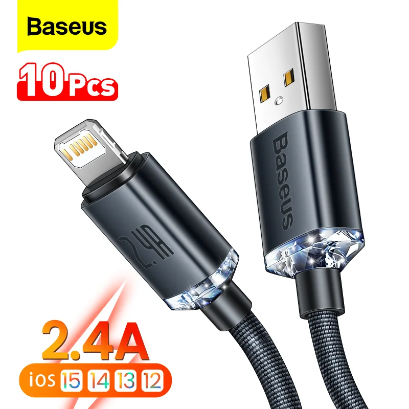 Baseus 5 Pz/10 Pz Cavo Di Ricarica Rapida Per Iphone 13 12 11 Pro Max Xr X Mini 8 7 6S 6 5 Plus Se Cavo Per Caricabatterie Iphone Cavo Usb