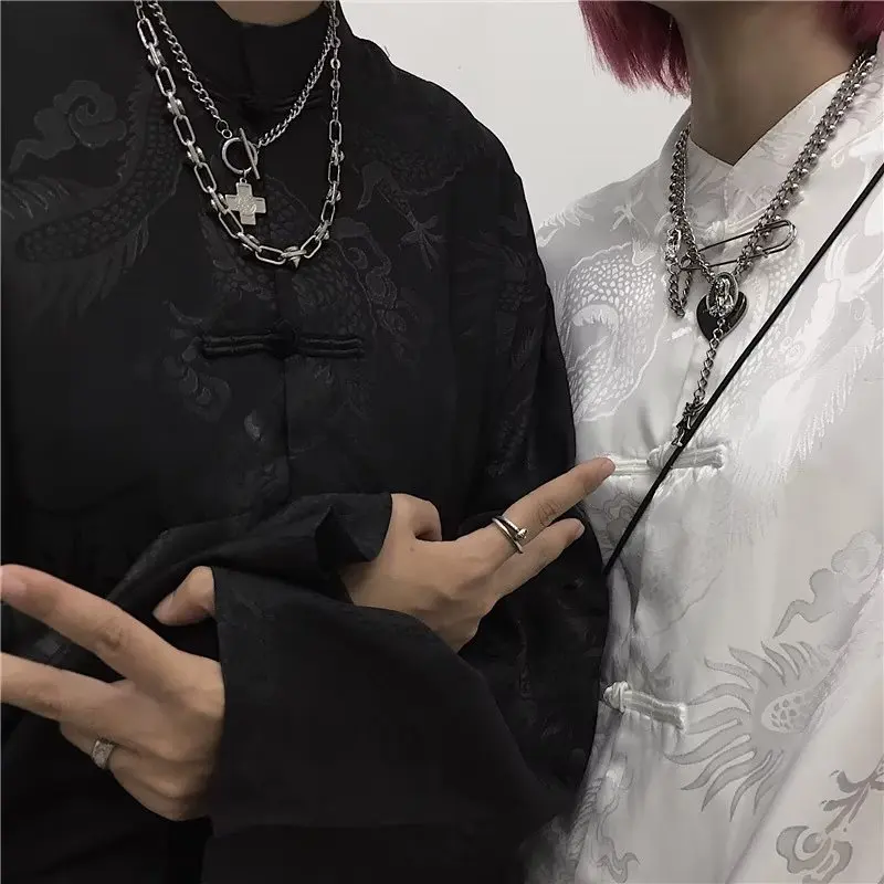 Men Chinese Style Shirt New Chinese Style Men's Shirt Chinese Tunic Suit Modern Hanfu Traditional Oriental Wu Tang Tai Chi Clothes Tang Suits Summer