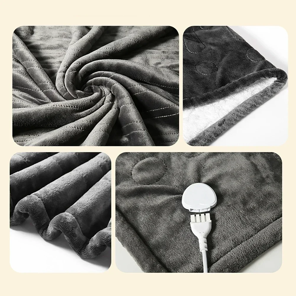 Electric Heating Blanket Flannel & Lambskin 9 Heating Levels 12 Hours auto-Off