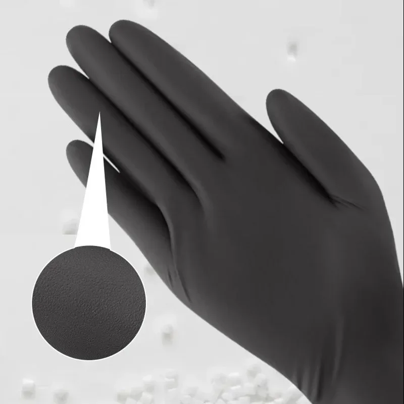 Black Nitrile Gloves Household Waterproof Cleaning Gloves Hair Tattoo Nail Pet Shower Cleaning Tools 20/60PCS