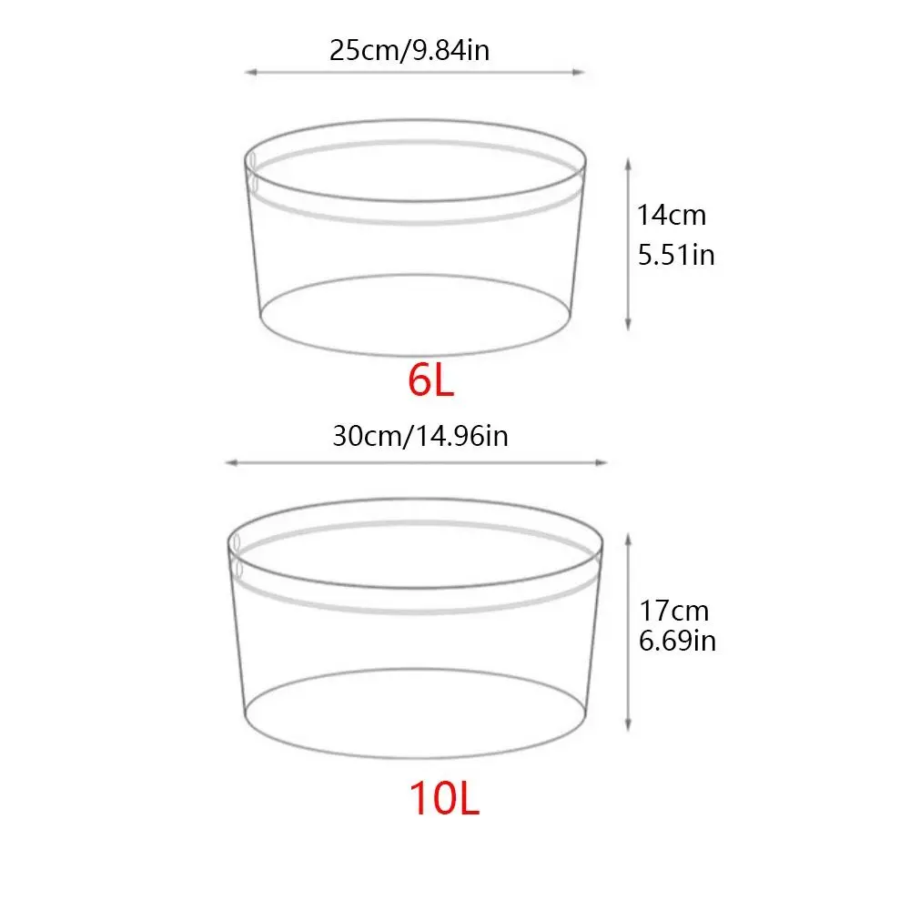 4Pcs 투명 야외 접이식 물 분지 휴대용 PVC 투명 얼음 양동이 라운드 대용량 세척 그릇 피크닉