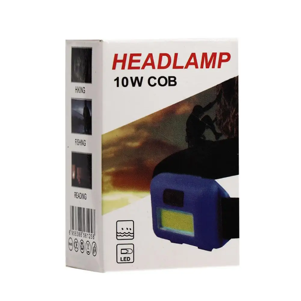 Mini Cob Led Headlight Outdoor Camping Light Flashlight Head Torch Tourism Equipment For Hiking Cycling Fishing