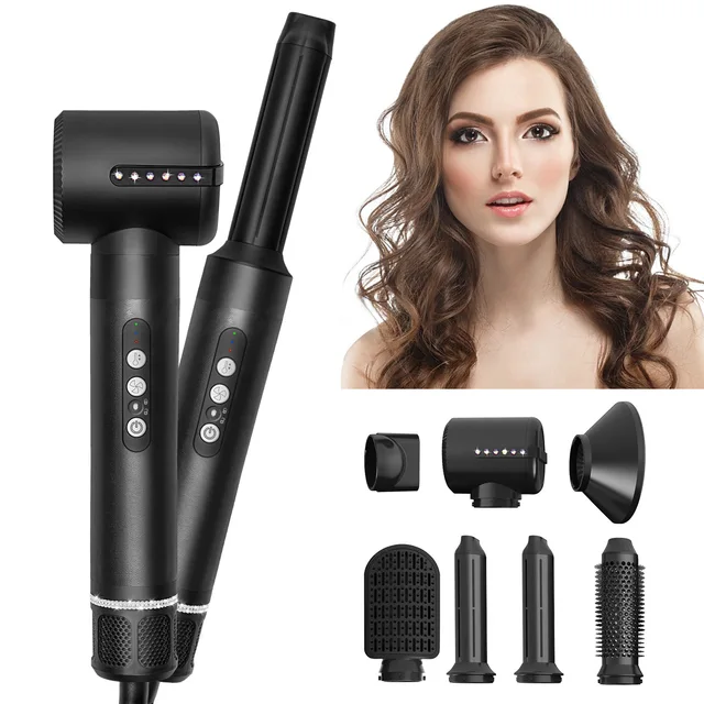 エアスタイリングキット7 in 1、自動へアドライヤーホットブラ Amazon.com : 7 in 1 Hair Dryer Brush, Professional Hot Air