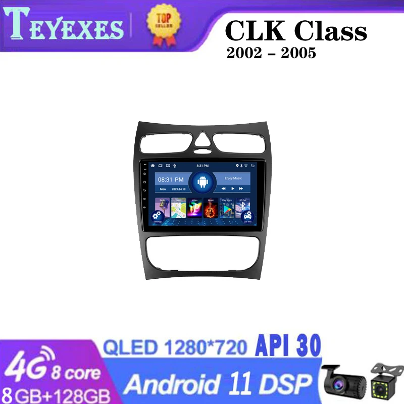

TEYEXES For Mercedes Benz CLK Class C209 A209 2002 - 2005 Car Radio Stereo Multimedia Video Player Navigation GPS Android 2din