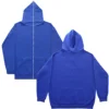 Blank Full Zipper Retro Couple Hip Hop Hoodies&Sweatshirt Loose Oversized Harajuk High Street Men's Women's Streetwear Coat 5