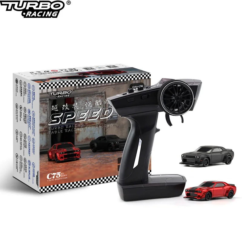 Turbo Racing 1:76 C64 C73 C72 C74 Drift RC Car With Gyro Radio Full Proportional Remote Control Toys RTR Kit For Kids and Adults 3