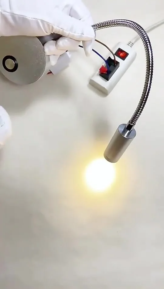Tokili Hardwired Arm Wall Lamp LED 3W Touch Dimmer Reading Lights Surface Mount Adjustable Gooseneck Narrow Beam Inbuilt Driver