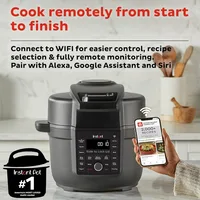 Pot 6.5 Quart Duo Crisp Ultimate Lid with WIFI, 13-in-1 Air Fryer and Pressure Cooker Combo, Sauté, Slow Cook, Bake, Steam, Warm 2