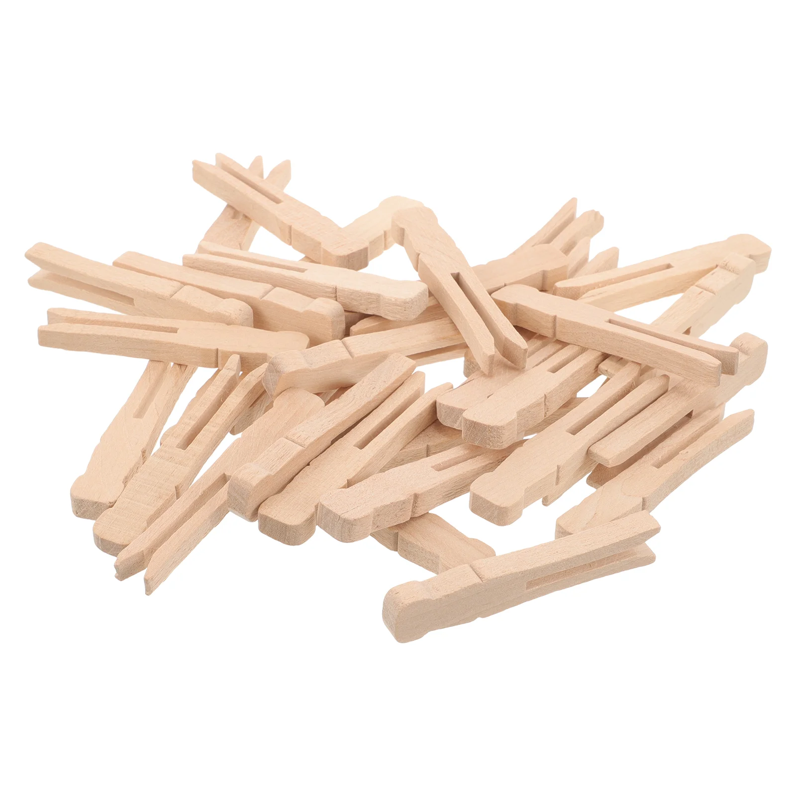 100 Pcs Wooden Clothespins Pegs Sturdy Clamps Multipurpose Clips Windproof Non-slip
