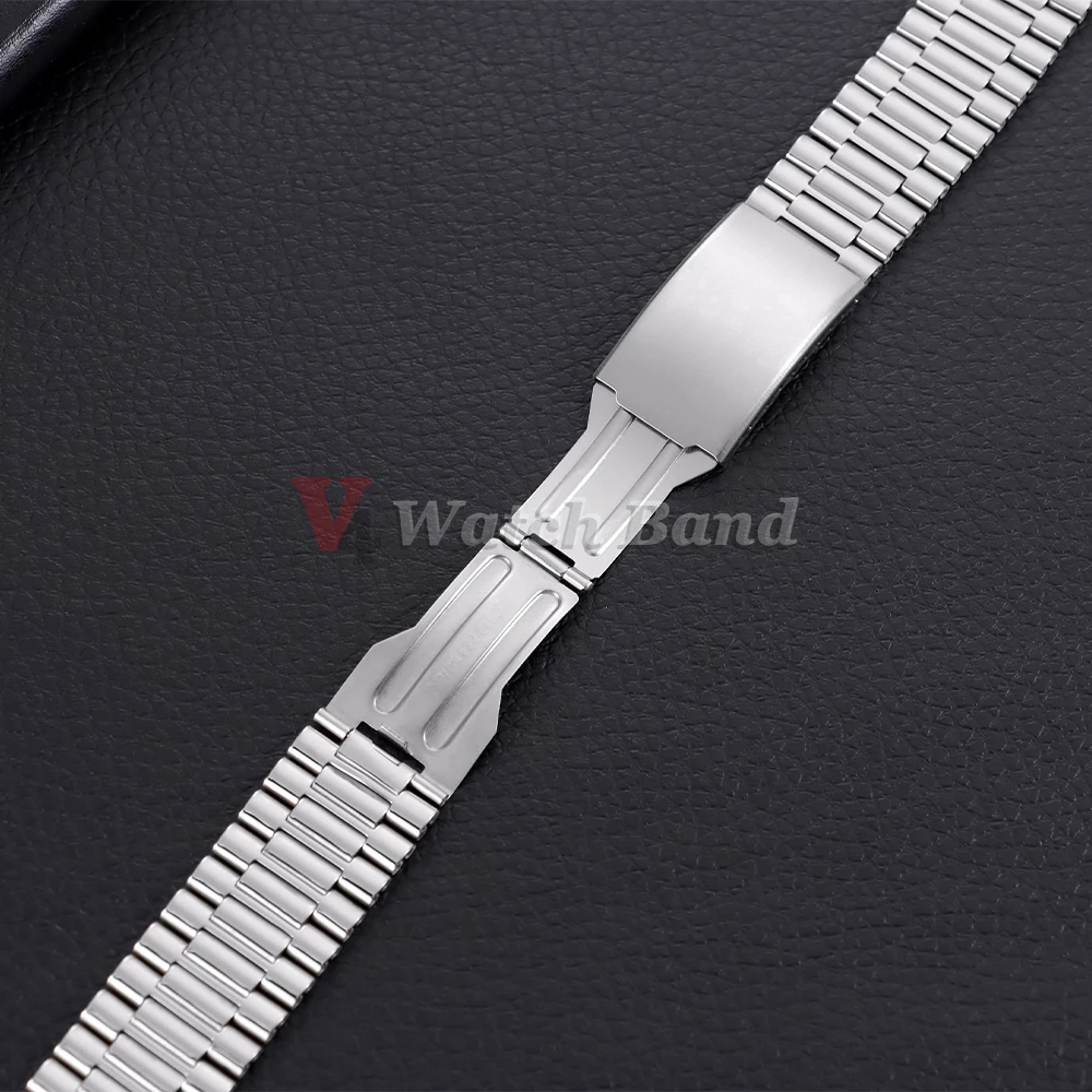 Sleek Stainless Steel Universal Watch Strap - Elegant Metal Band for Business and Casual Wear