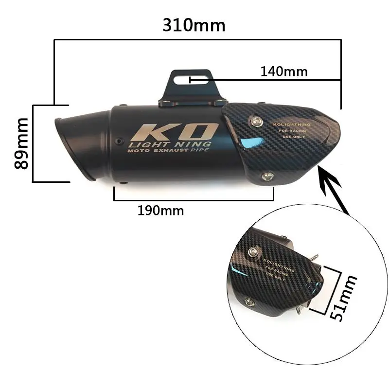 Slip On Exhaust Pipe FOR HONDA CBR300R 2013-2021 CB300F 2015-2021 Motorcycle Escape Muffler Mid Link Pipe Without DB Killer - Image 2