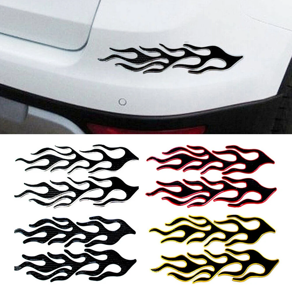3DCarStickerDIYFlamePVCWaterproofGasTankDecalsStickersFor