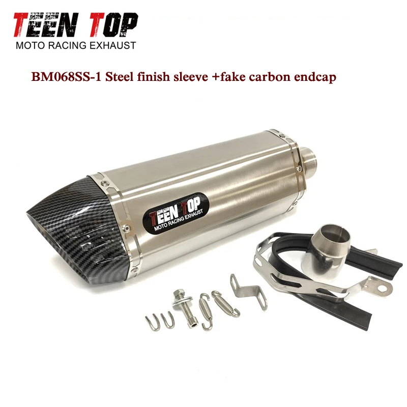 51mm Stainless Motorcycle Exhaust Muffler For Kawasaki Ninja400 Z900 Z1000 ER6N Bike Silencer 470mm SC Racing Exhaust Ninja650 - Image 4
