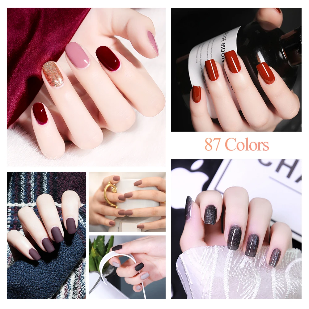 Limegirl Gel Nail Polish Set 60/40/24 Colors Semi Permanent UV Led Gel Varnish Soak Off Nail Lacquers Base Top Coat 6