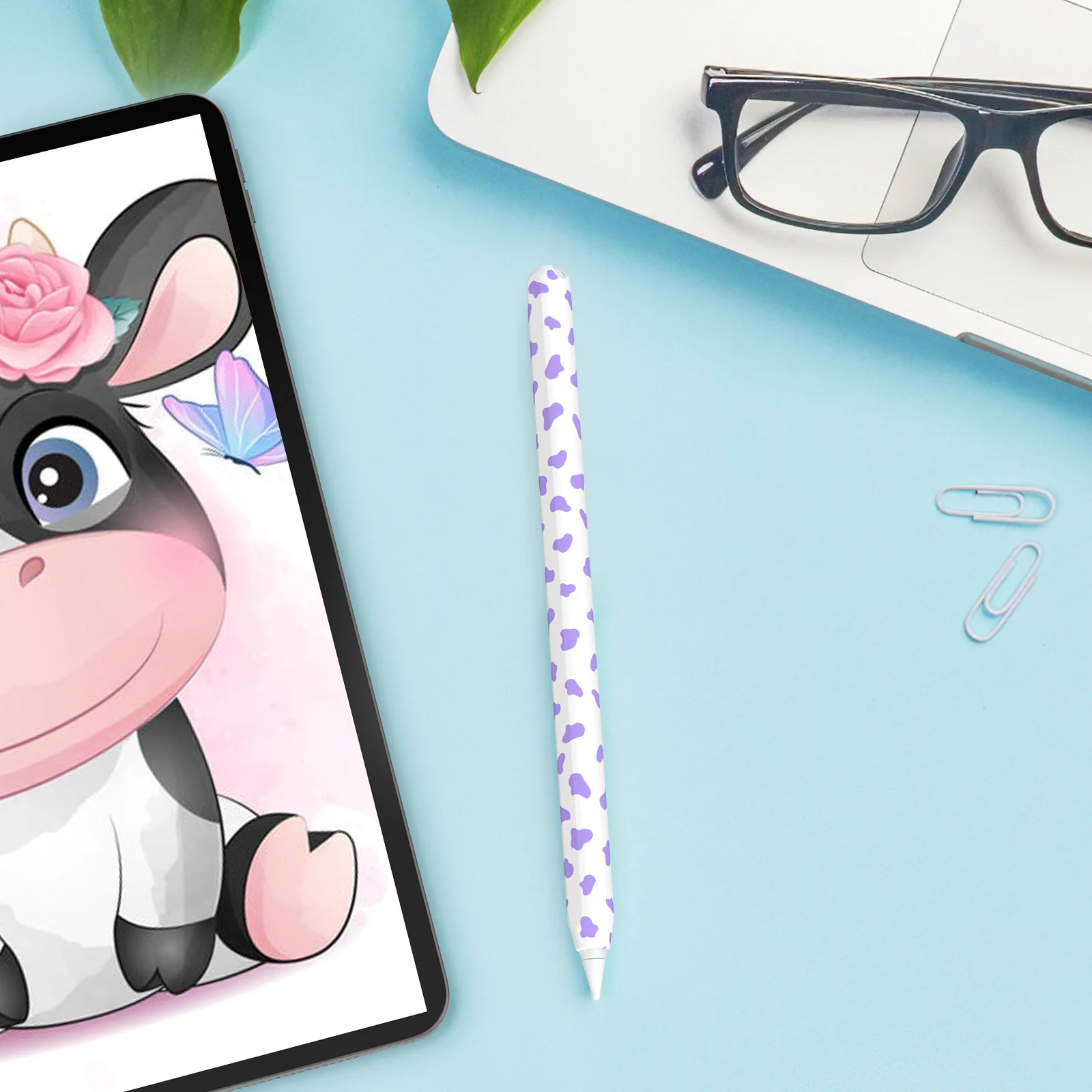 Silicone Cows Cover For Apple Pencil 2 Anti-scratch iPad Touch Screen Pen Case for Pencil 2nd Protective Pouch Cap Holder