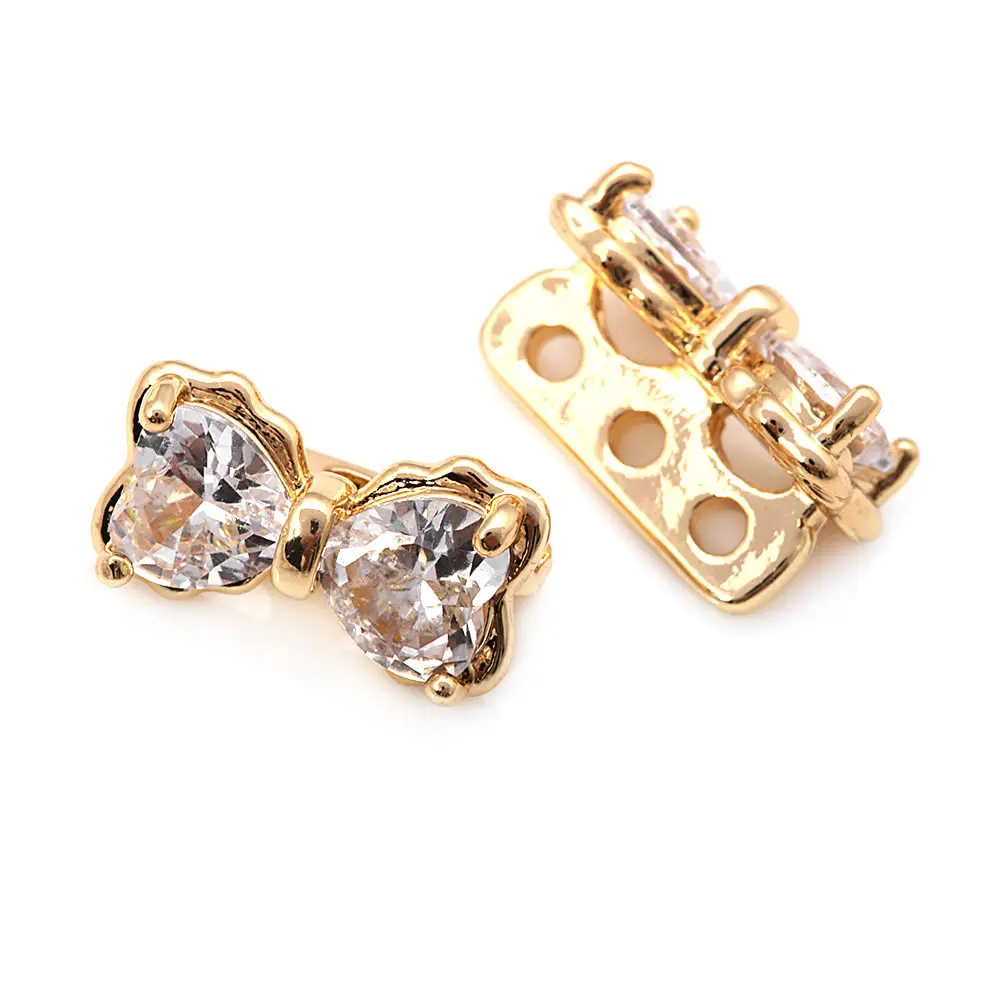 10 Uds. De latón con 3 agujeros, pulseras con nudo de lazo, collares, cuentas espaciadoras, materiales para hacer joyas Diy, sitio web oficial Rosediy - details 12