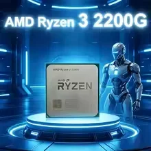 AMD 라이젠 3 2200G R3 2200G 4코어 4스레드 3.5GHz AM4 데스크탑 CPU (게이밍, 스트리밍, 일상 사용)